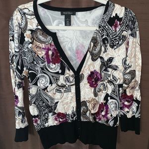WHBM floral cardigan